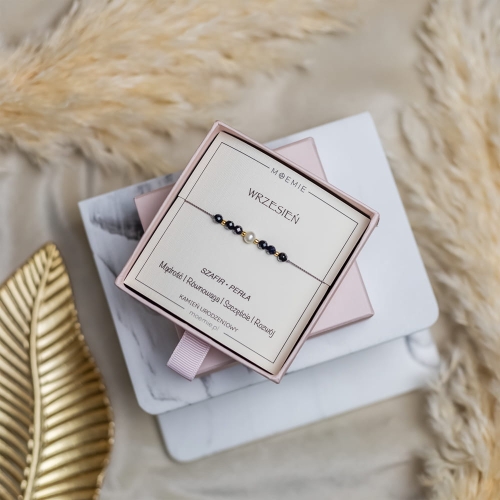 bransoletka urodzeniowa z szafirem